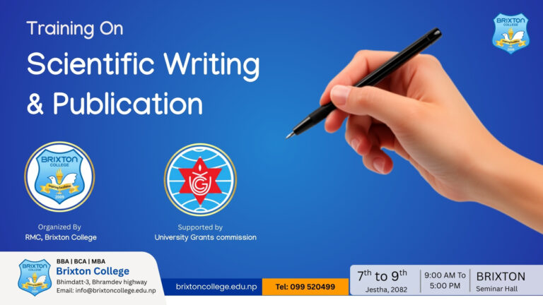Training On Scientific Writing By BRMC