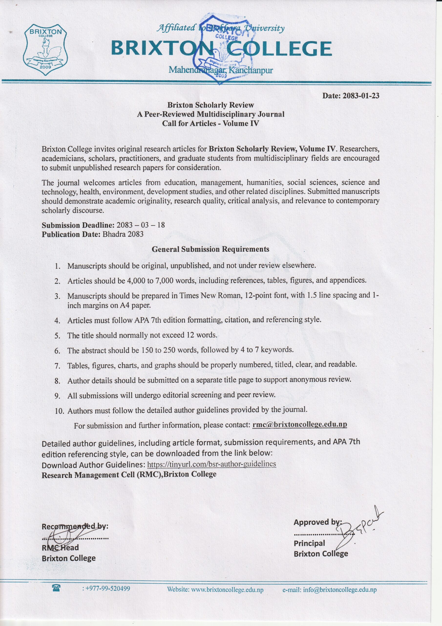 Notice